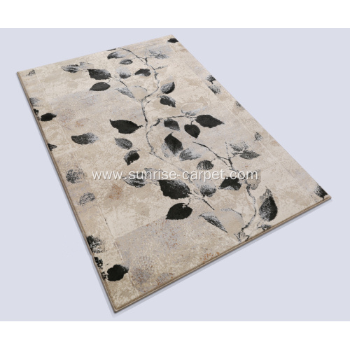 Microfiber area rug with wash drawing design